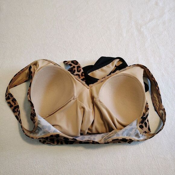 Summersalt Wrap One Piece Leopard Swimsuit Womens 4 Black Animal Print Classic - Picture 6 of 10